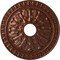 Ekena Millwork Warsaw Ceiling Medallion (Fits Canopies up to 3 1/2"), 18"OD x 3 1/2"ID x 1 3/8"P, Copper Penny CM18WACPS - alternate 1